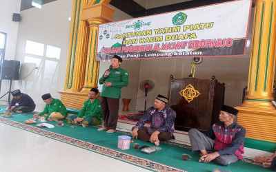 PCNU Jakarta Bersama YP Al-Maarif Sidoharjo Way Panji Gelar Kegiatan Santunan Anak Yatim